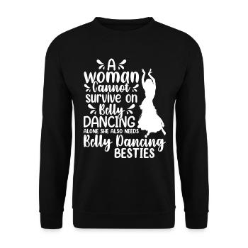 Belly Dancing Dancer Swing Salsa Ballet Dancer - Unisex Pullover - Schwarz - Vorne - Alina (178cm) & Michal (187cm)