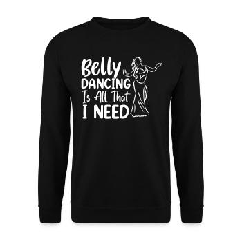 Modern Dance Quotes Funny Dancer Raqs sharqi Swing - Unisex Sweatshirt - black - Front - Alina (178cm) & Michal (187cm)