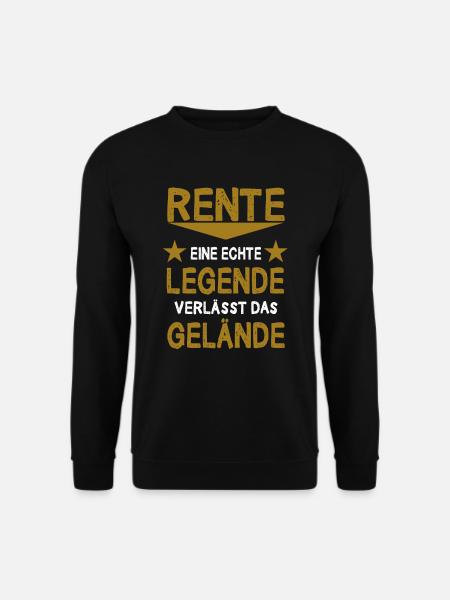 Rente Legende Rentner Rentnerin - Unisex Pullover - Schwarz