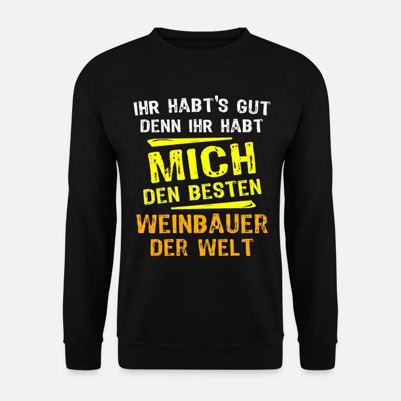 Weinbauer Geschenk - Unisex Pullover - Schwarz