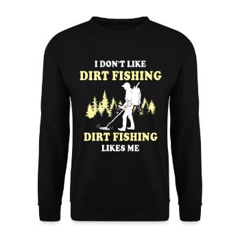 Dirt Fishing Probes - Unisex Sweatshirt - black - Front - Alina (178cm) & Michal (187cm)