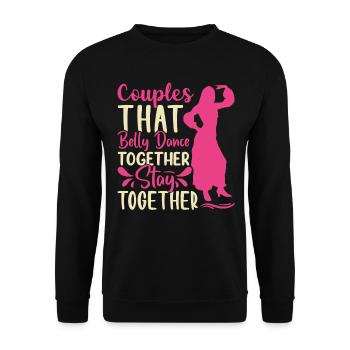 Dance Quotes Funny Dancer Raqs sharqi Swing - Unisex Sweatshirt - black - Front - Alina (178cm) & Michal (187cm)