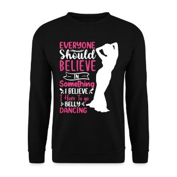 Citations de danse drôle Danseur drôle Raqs sharqi Swing - Sweat-shirt Unisexe - noir - Devant - Alina (178cm) & Michal (187cm)