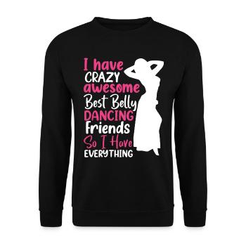Citations de danse drôles Danseur drôle Raqs sharqi Swing - Sweat-shirt Unisexe - noir - Devant - Alina (178cm) & Michal (187cm)