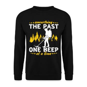 Dirt Fishing Metalldetektor Sondeln - Unisex Pullover - Schwarz - Vorne - Alina (178cm) & Michal (187cm)