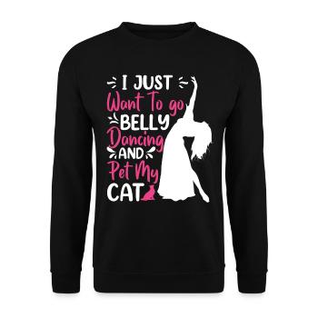 Funny Dance Quotes Funny Dancer Raqs sharqi Swing - Unisex Sweatshirt - black - Front - Alina (178cm) & Michal (187cm)