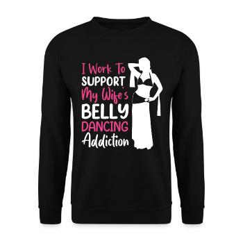 Citations de danse drôles Danseur drôle Raqs sharqi Swing - Sweat-shirt Unisexe - noir - Devant - Alina (178cm) & Michal (187cm)