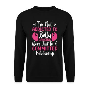 Citations de danse drôles Danseur drôle Raqs sharqi Swing - Sweat-shirt Unisexe - noir - Devant - Alina (178cm) & Michal (187cm)
