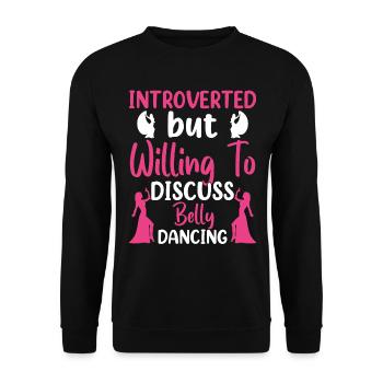 Citations de danse drôles Danseur drôle Raqs sharqi Swing - Sweat-shirt Unisexe - noir - Devant - Alina (178cm) & Michal (187cm)