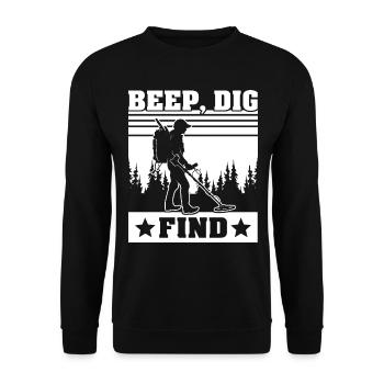 Dirt Fishing - Unisex Pullover - Schwarz - Vorne - Alina (178cm) & Michal (187cm)