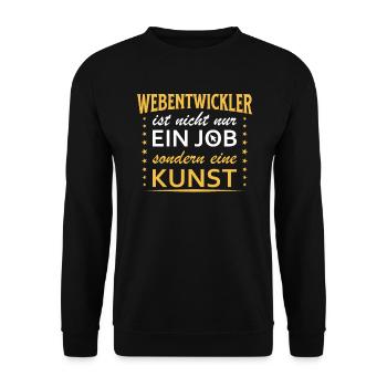 Webentwickler Fullstack-Softwareentwickler - Unisex Pullover - Schwarz - Vorne - Alina (178cm) & Michal (187cm)
