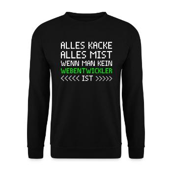 Webentwickler Projektmanager Webentwickler - Unisex Pullover - Schwarz - Vorne - Alina (178cm) & Michal (187cm)