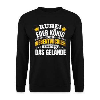 Webentwickler Programmierer Fullstack-Entwickler - Unisex Pullover - Schwarz - Vorne - Alina (178cm) & Michal (187cm)