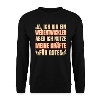 Webentwickler Programmierer Informatiker - Unisex Pullover - Schwarz - Vorne - Alina (178cm) & Michal (187cm)