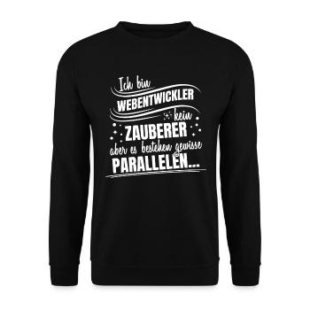 Webentwickler Programmierer Backend-Entwickler - Unisex Pullover - Schwarz - Vorne - Alina (178cm) & Michal (187cm)