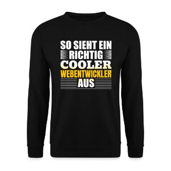 Webentwickler Programmierer Softwareentwickler - Unisex Pullover - Schwarz - Vorne - Alina (178cm) & Michal (187cm)