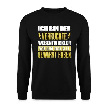 Webentwickler Programmierer Informatiker - Unisex Pullover - Schwarz - Vorne - Alina (178cm) & Michal (187cm)