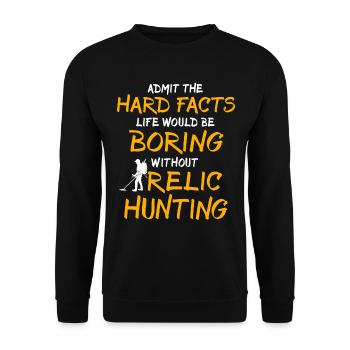 Relic Finder Metal Detector - Unisex Sweatshirt - black - Front - Alina (178cm) & Michal (187cm)