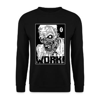 Work for your greedy zombie - Unisex Sweatshirt - black - Front - Alina (178cm) & Michal (187cm)