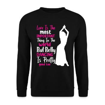 Funny Dance Quotes Funny Dancer Raqs sharqi Swing - Unisex Sweatshirt - black - Front - Alina (178cm) & Michal (187cm)