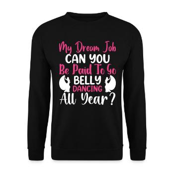 Citations de danse drôles Danseur drôle Raqs sharqi Swing - Sweat-shirt Unisexe - noir - Devant - Alina (178cm) & Michal (187cm)