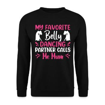 Citations de danse drôles Danseur drôle Raqs sharqi Swing - Sweat-shirt Unisexe - noir - Devant - Alina (178cm) & Michal (187cm)