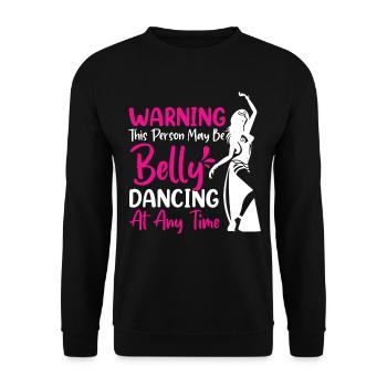 Citations de danse drôles Danseur drôle Raqs sharqi Swing - Sweat-shirt Unisexe - noir - Devant - Alina (178cm) & Michal (187cm)