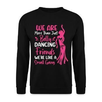 Citations de danse drôles Danseur drôle Raqs sharqi Swing - Sweat-shirt Unisexe - noir - Devant - Alina (178cm) & Michal (187cm)