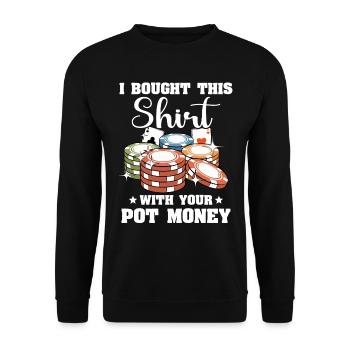 Poker Poker Players - Unisex Sweatshirt - black - Front - Alina (178cm) & Michal (187cm)