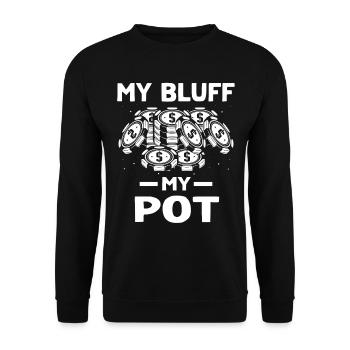 Poker Pokern - Unisex Pullover - Schwarz - Vorne - Alina (178cm) & Michal (187cm)