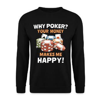 Poker Poker Players - Unisex Sweatshirt - black - Front - Alina (178cm) & Michal (187cm)