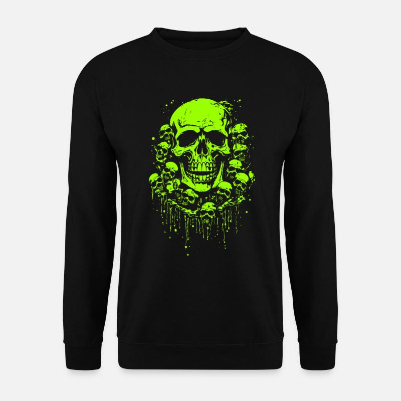 Les crânes verts visqueux abondent - Sweat-shirt Unisexe - noir