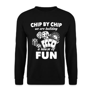 Casino - Unisex Sweatshirt - black - Front - Alina (178cm) & Michal (187cm)