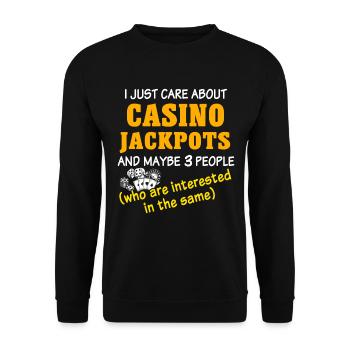 Casino - Unisex Pullover - Schwarz - Vorne - Alina (178cm) & Michal (187cm)