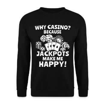 Casino - Unisex Sweatshirt - black - Front - Alina (178cm) & Michal (187cm)
