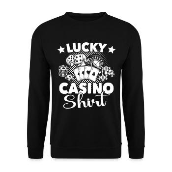 Casino - Unisex Sweatshirt - black - Front - Alina (178cm) & Michal (187cm)
