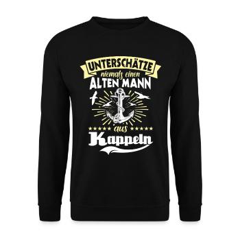 Unterschätze Kappeln Mann - Unisex Pullover - Schwarz - Vorne - Alina (178cm) & Michal (187cm)