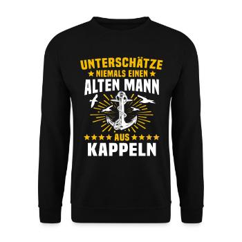 Kappeln Unterschätze Kappelner Mann - Unisex Pullover - Schwarz - Vorne - Alina (178cm) & Michal (187cm)