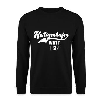 Heiligenhafen - Unisex Pullover - Schwarz - Vorne - Alina (178cm) & Michal (187cm)