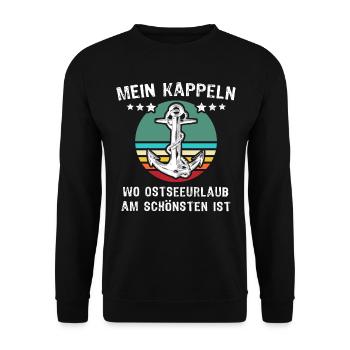 Kappeln Urlaub - Unisex Pullover - Schwarz - Vorne - Alina (178cm) & Michal (187cm)