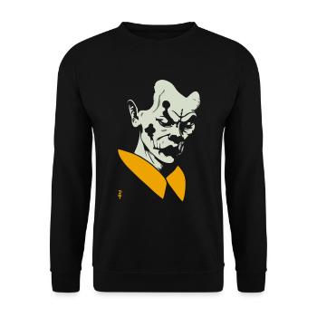 Das ist Mist, der traurige Clown - Unisex Pullover - Schwarz - Vorne - Alina (178cm) & Michal (187cm)