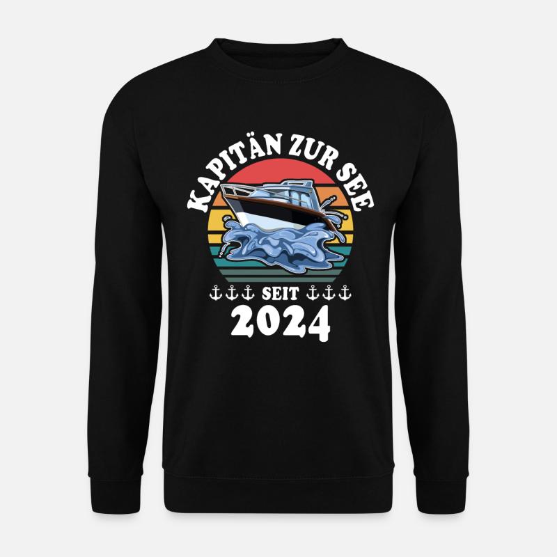 Boot Bootsführerschein 2024 Kapitän - Unisex Pullover - Schwarz