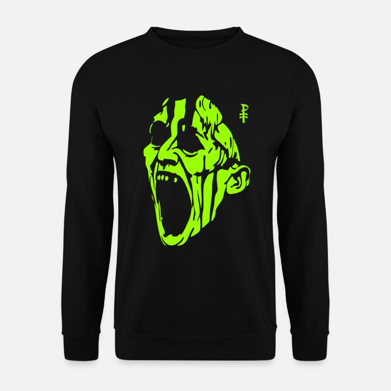 Der schreiende grüne Monster Mann - Unisex Pullover - Schwarz
