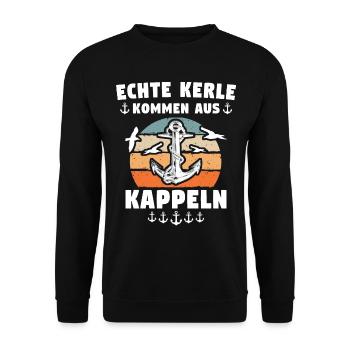 Kappeln Sprüche - Unisex Pullover - Schwarz - Vorne - Alina (178cm) & Michal (187cm)