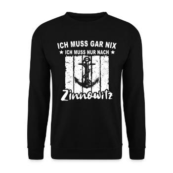 Zinnowitz - Unisex Pullover - Schwarz - Vorne - Alina (178cm) & Michal (187cm)