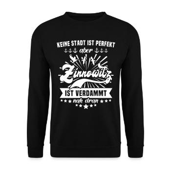 Zinnowitz - Unisex Pullover - Schwarz - Vorne - Alina (178cm) & Michal (187cm)