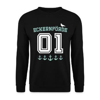 Eckernförde Eckernförder - Unisex Pullover - Schwarz - Vorne - Alina (178cm) & Michal (187cm)