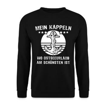 Kappeln Sprüche Kappelner - Unisex Pullover - Schwarz - Vorne - Alina (178cm) & Michal (187cm)