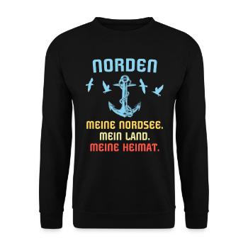 Norden - Unisex Pullover - Schwarz - Vorne - Alina (178cm) & Michal (187cm)