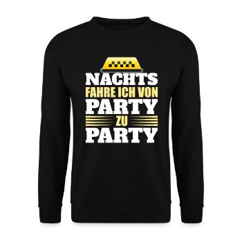 Lustiger Taxifahrer Arbeiter Taxifahrer Zitate - Unisex Pullover - Schwarz - Vorne - Alina (178cm) & Michal (187cm)